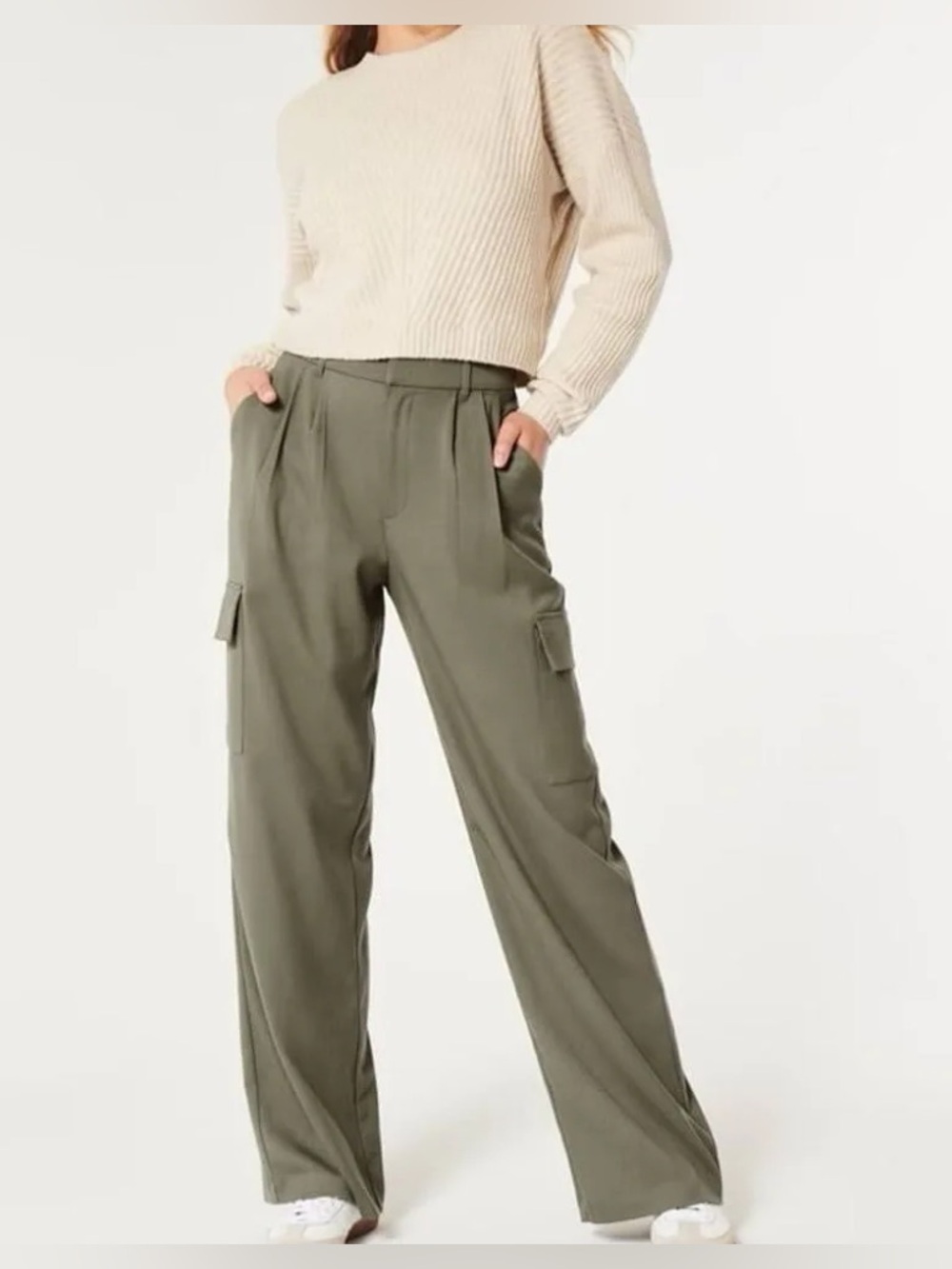Hollister Livvy Ultra High Rise Wide Leg Pants MEDIUM